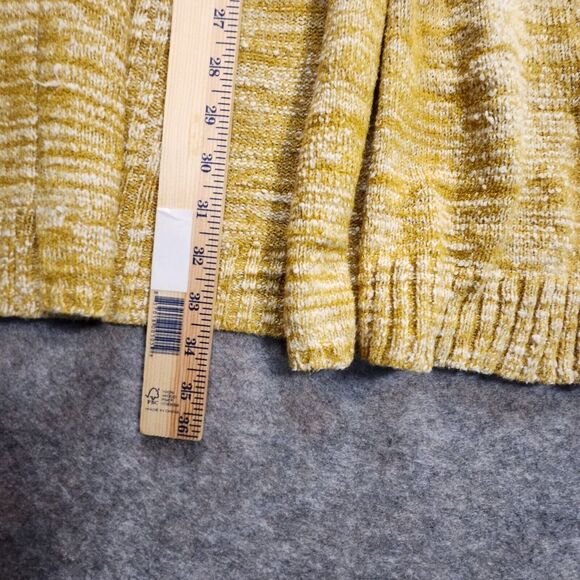 Anthropologie Open Front Duster Long Cardigan Womens XS Marled Yellow Oversized - Picture 4 of 9